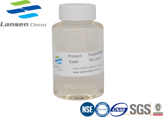 Fungisida Polydadmac Coagulant Water Treatment Chemical PH 5.0-8.0 Penghapusan Organik