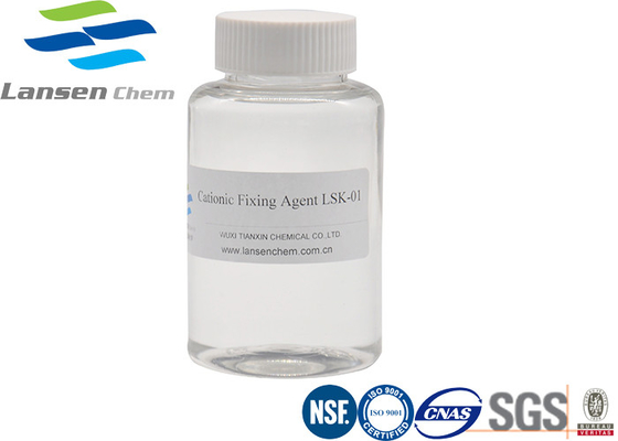 Viskositas 350-650 Cps Cationic Fixing Agent Rendah Berat Molekul Efisiensi Tinggi