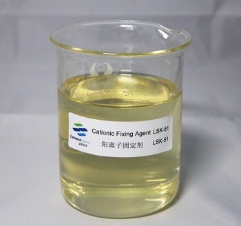 Viskositas 350-650 Cps Cationic Fixing Agent Rendah Berat Molekul Efisiensi Tinggi