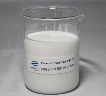 Cationic Paper Sizing Agent LSR-35 Penyimpanan Efisiensi Tinggi 4-25 ℃ 6 Bulan Shelf Life