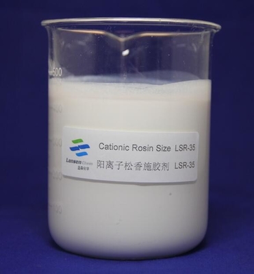 Cationic Paper Sizing Agent LSR-35 Penyimpanan Efisiensi Tinggi 4-25 ℃ 6 Bulan Shelf Life