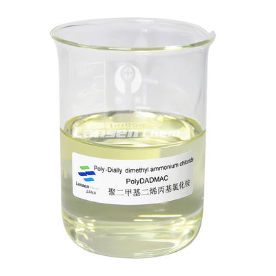 Polydadmac Coagulant Poly-dially Dimethyl Ammonium Chloride dalam 210kg Plastik Drum 1100kg IBCs dan 20kg Kantong Kertas Kraft untuk Pengolahan Air